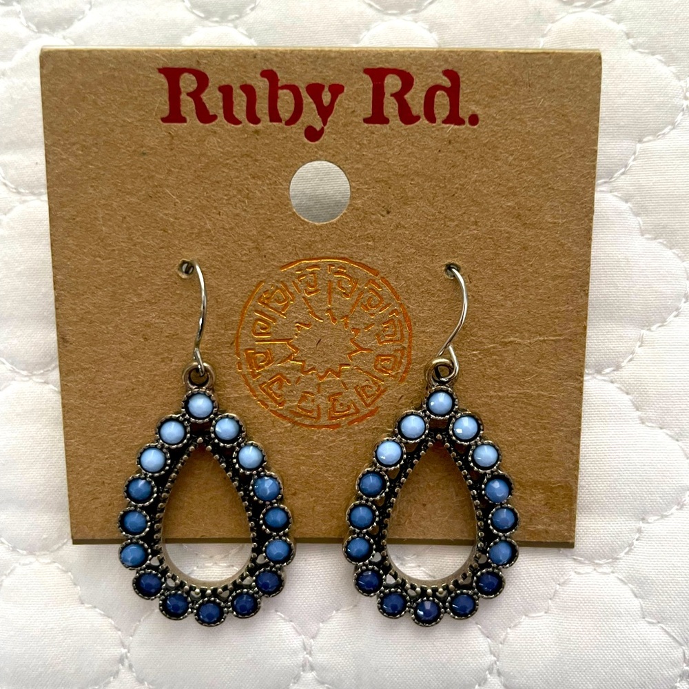 New with Tag River Rd. Water blue earrings